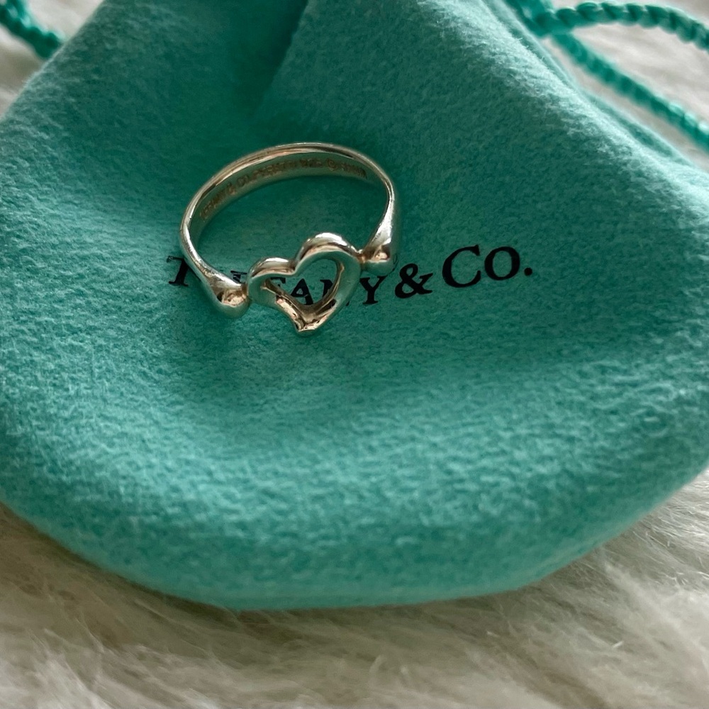 Tiffany and Co. Open Heart Ring Size 4 - Picture 10 of 14
